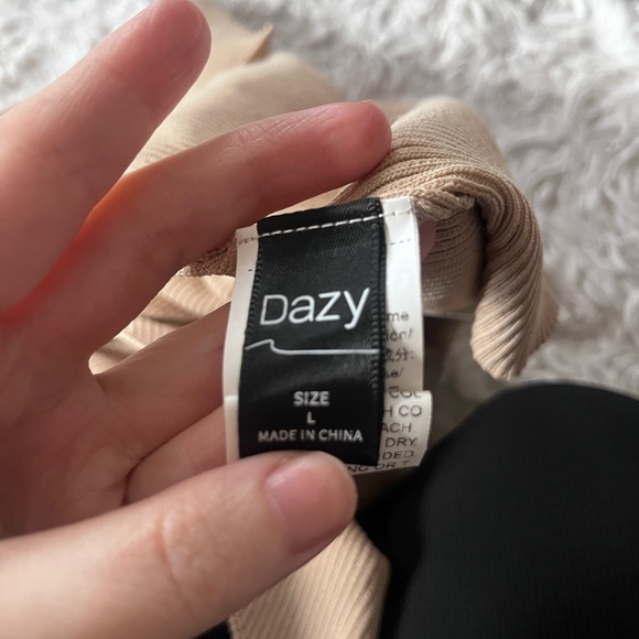 Chain Strap Ribbed Slip Mini Dress in Taupe - Picture 3 of 4